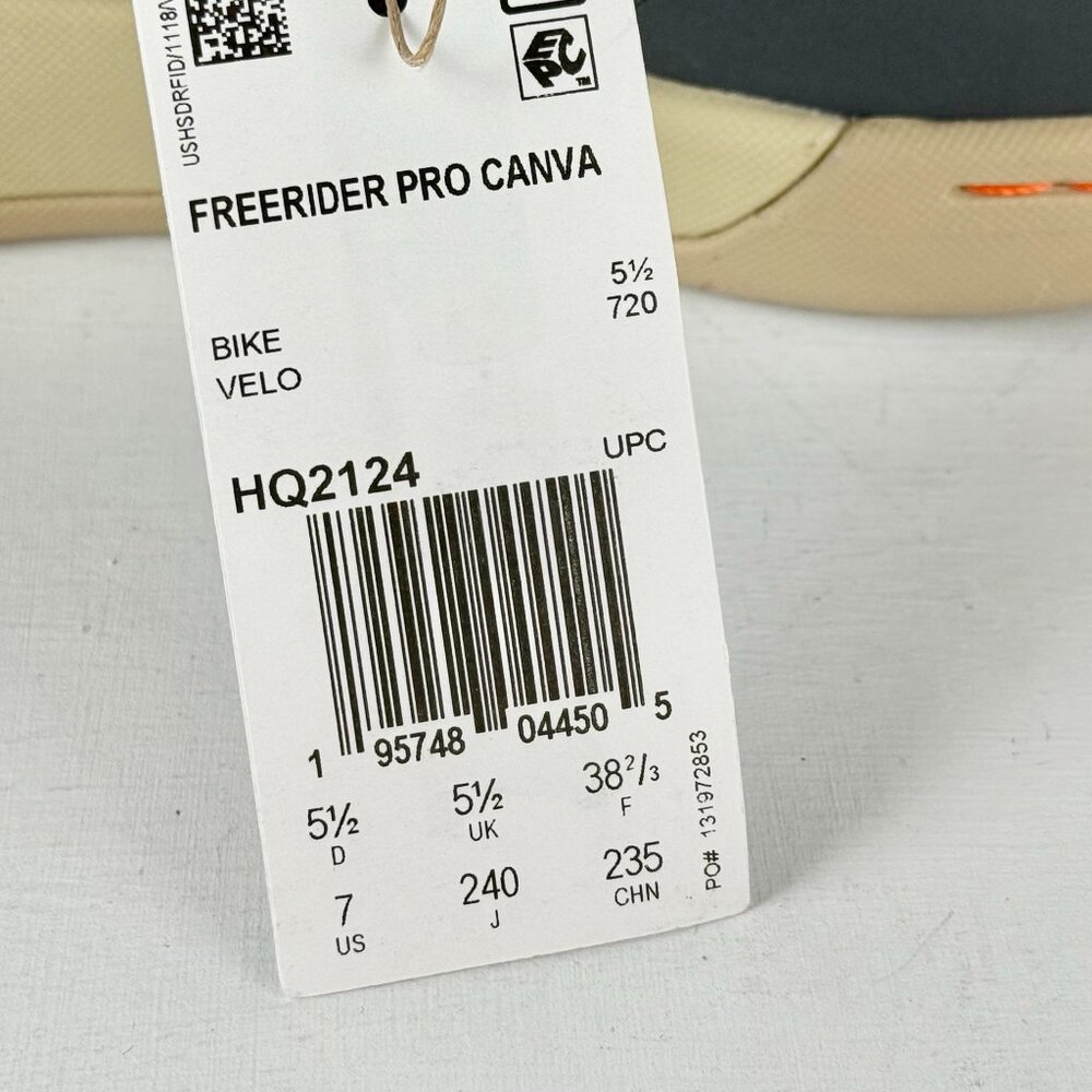 Women's 7 - Adidas 5.10 Five Ten Freerider Pro Mountain Bike Canvas Shoes HQ2124 - Picture 4 of 9